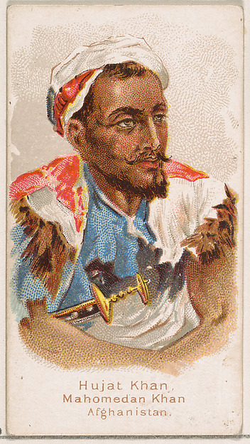 William S. Kimball & Company, Hujat Khan, Mahomedan Khan, Afghanistan, from the Savage and Semi-Barbarous Chiefs and Rulers series (N189) issued by Wm. S. Kimball & Co.