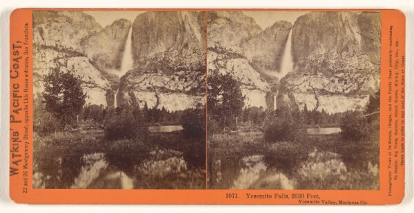 Carleton Watkins, Yosemite Falls, 2630 feet, Yosemite Valley, Mariposa Co.