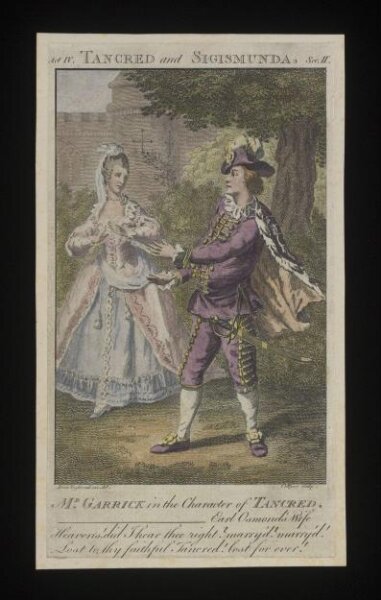 unknown, Mr Garrick in the character of Tancred