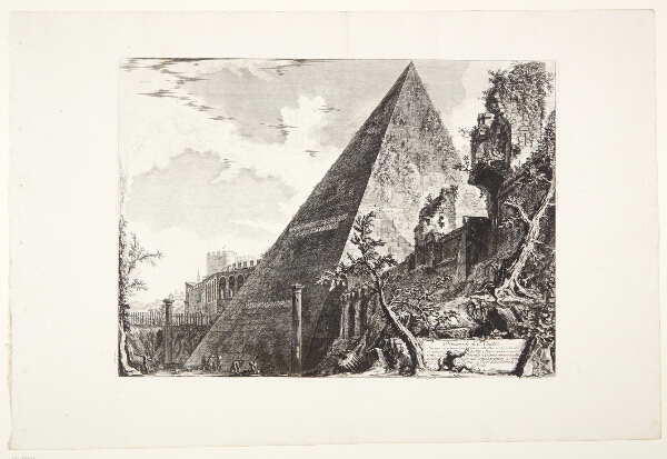 Giovanni Battista Piranesi, Cestius-pyramiden, med Porta San Paolo i det fjerne