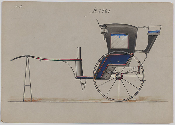 Brewster & Co., Design for a Hansom or Forder Cab, no. 3961