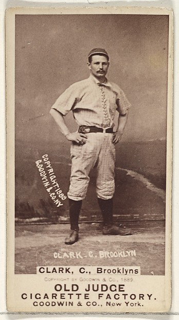 Goodwin & Company, Clark, Catcher, Brooklyn, from the Old Judge series (N172) for Old Judge Cigarettes