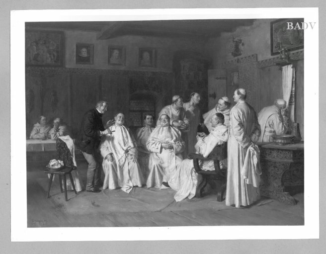 Eduard von Grützner, Shaving of priests