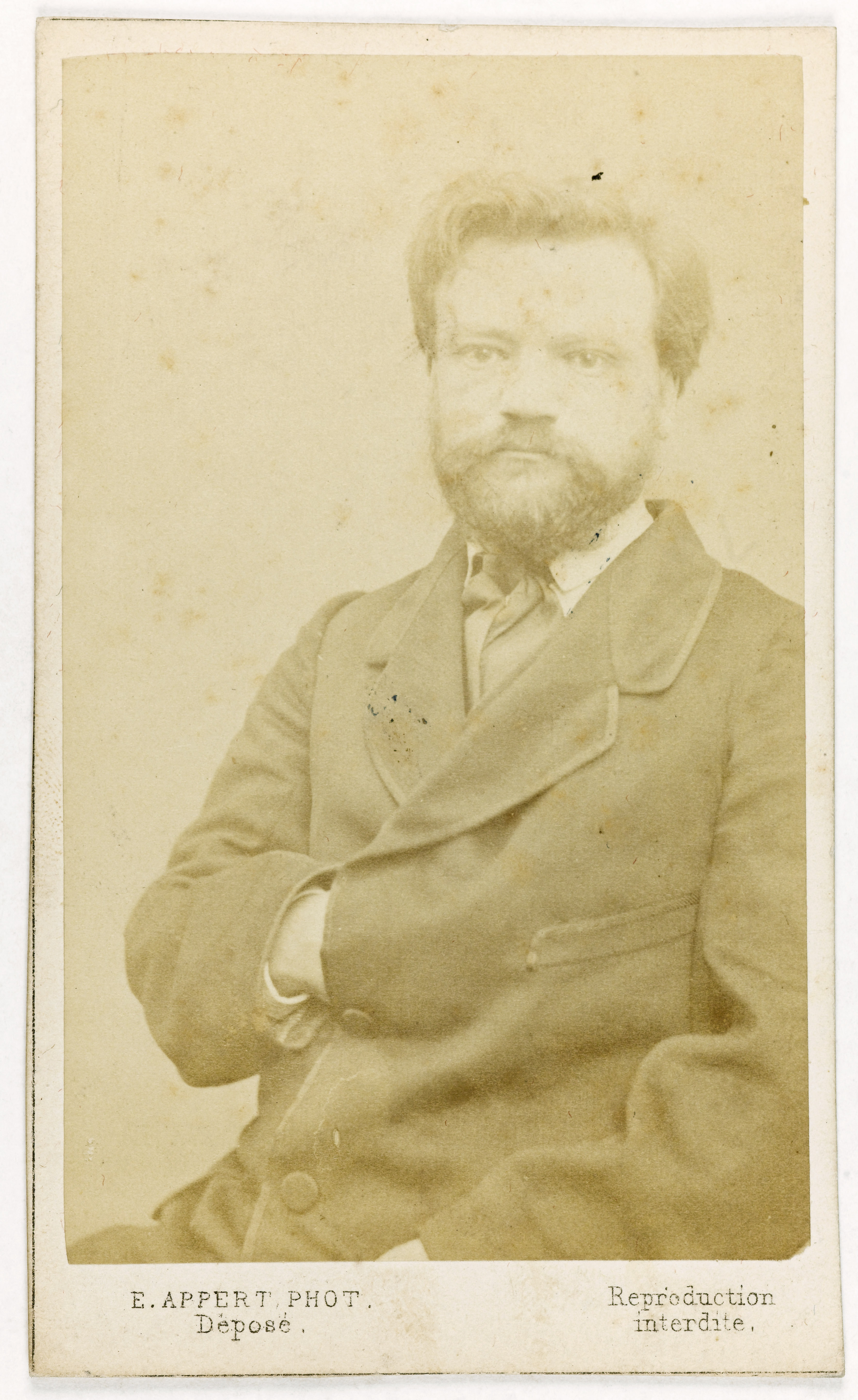 Ernest Charles Appert, Portrait d'Alexis ou Alexandre Louis Trinquet, (1835-1882), cordonnier, membre de la Commune, déporté au bagne de Nouvelle-Calédonie jusqu'en 1880