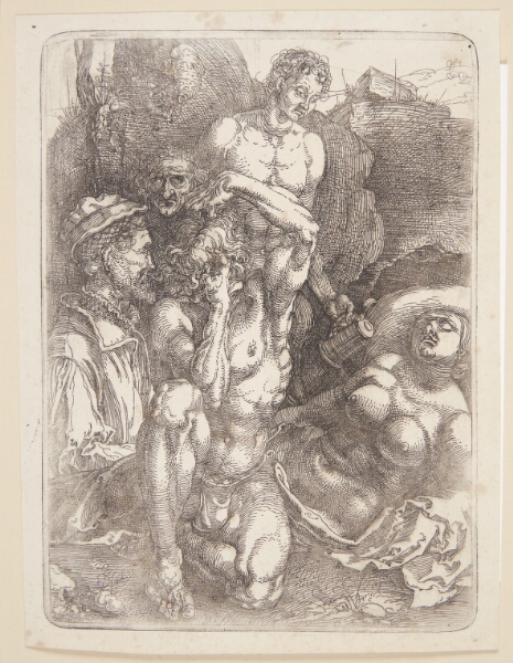 Albrecht Dürer, Studieblad med 5 figurer, "den fortvivlede"