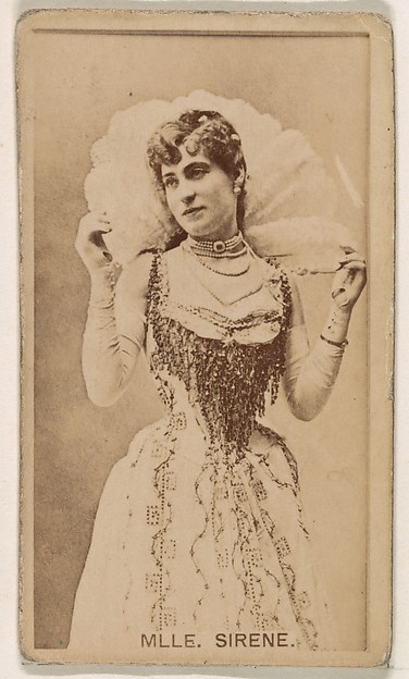Kinney Brothers Tobacco Company, Mlle. Sirene, from the Actresses series (N245) issued by Kinney Brothers to promote Sweet Caporal Cigarettes