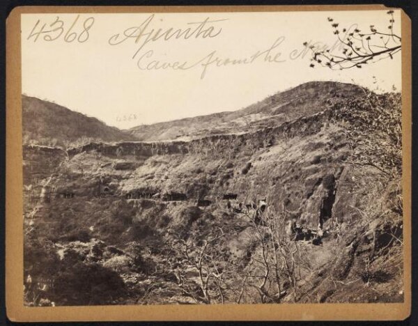 Francis Frith, Ajinta.  Caves from the North