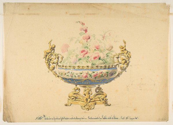 Anonymous, French, 19th century, Design for a Jardiniere