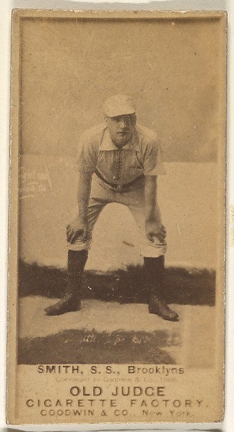 Goodwin & Company, Smith, Shortstop, Brooklyn Bridegrooms, from the Old Judge series (N172) for Old Judge Cigarettes