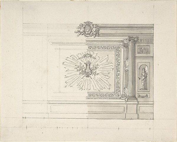 Anonymous, French, 18th century, Design for a Wall Decoration