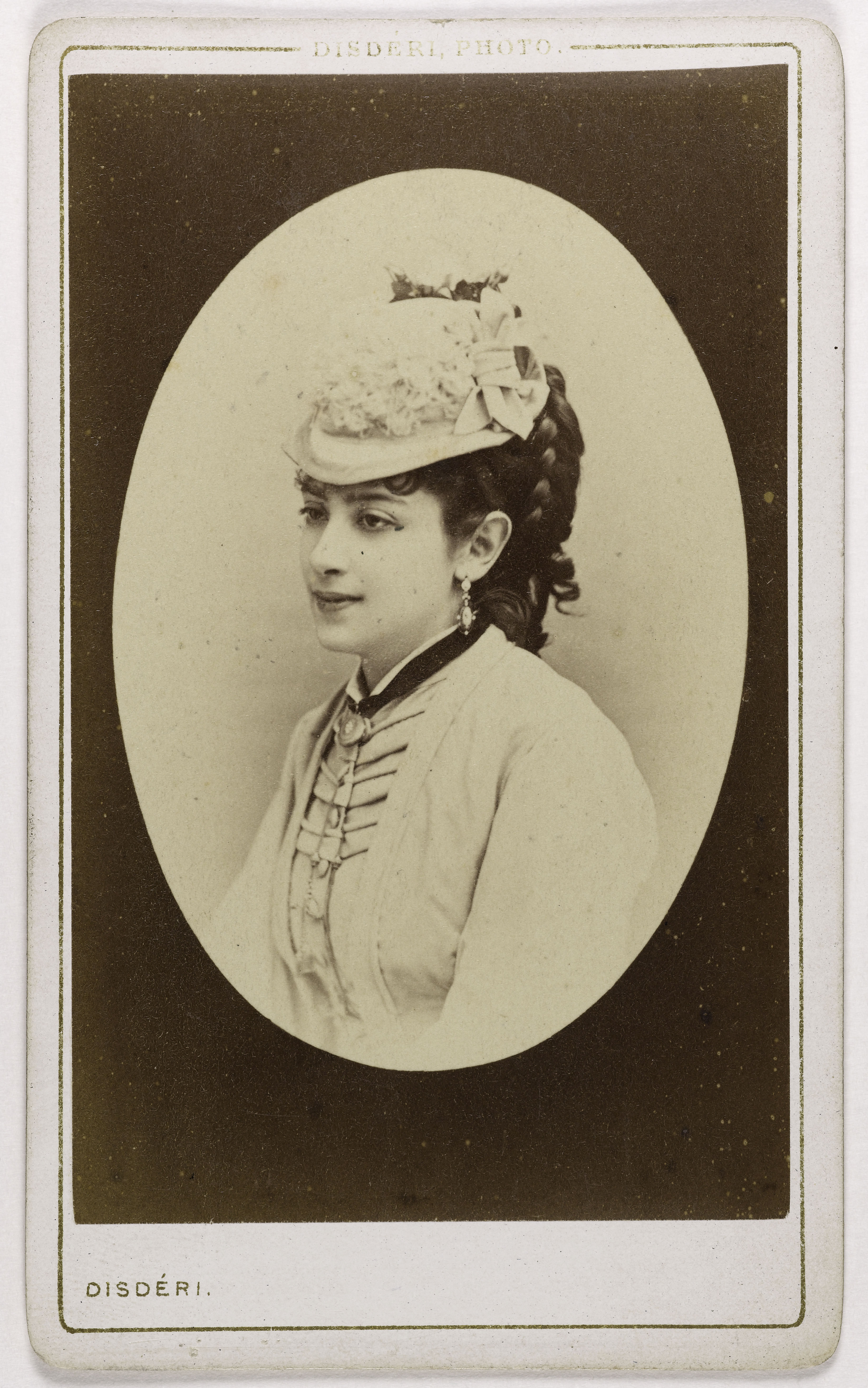 André-Adolphe-Eugène Disdéri, Portrait de Marie Bloch (actrice au théâtre de la porte Saint-Martin et du Gymnase)