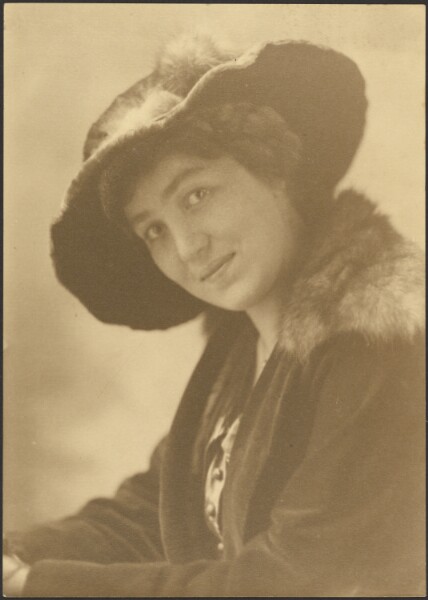 Louis Fleckenstein, [Portrait of a Woman in Fur Hat]