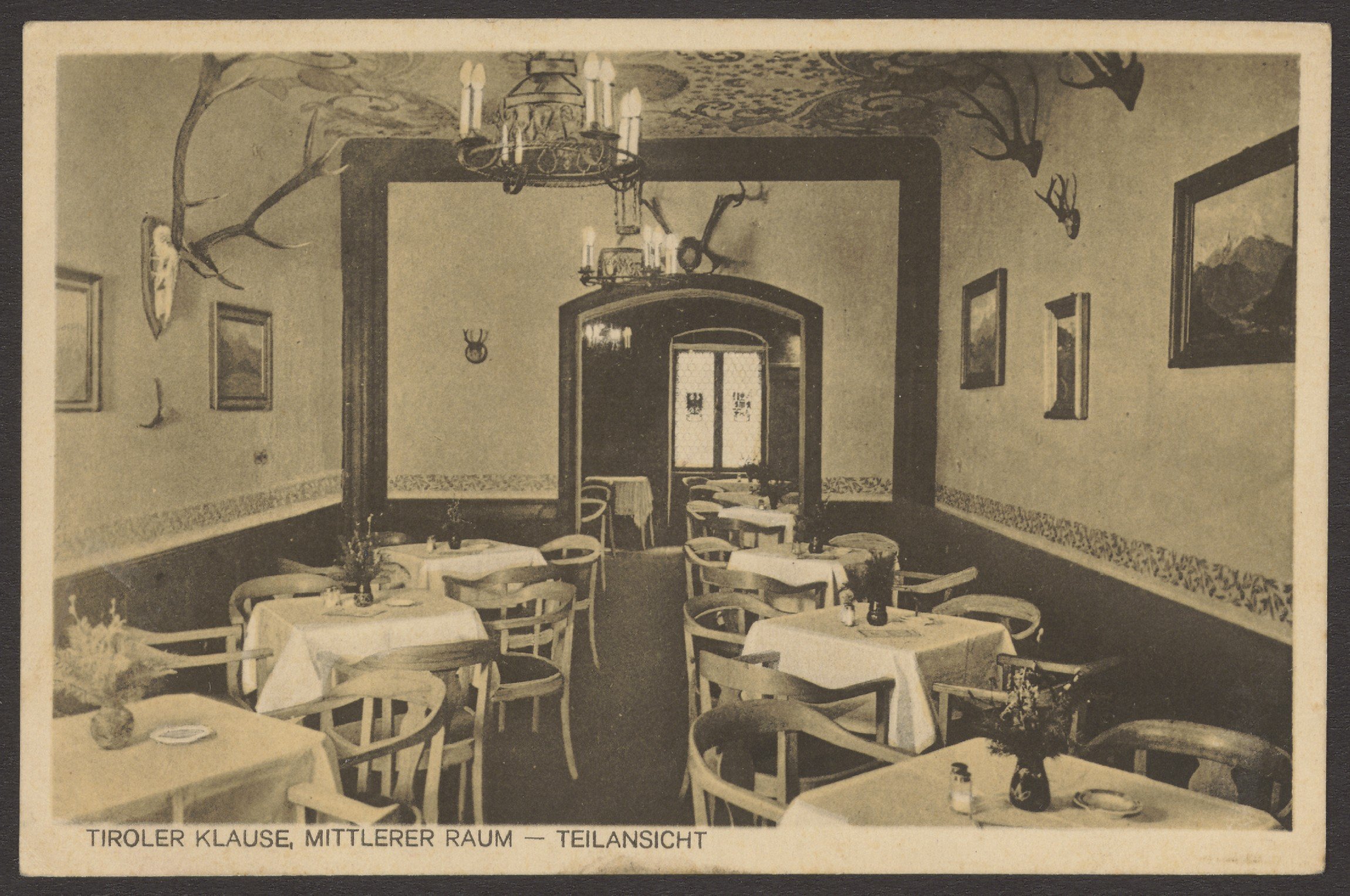 Unknown artist, Ansichtskarte Weinstube "Tiroler Klause, Mittlerer Raum", Köthener Straße 46
