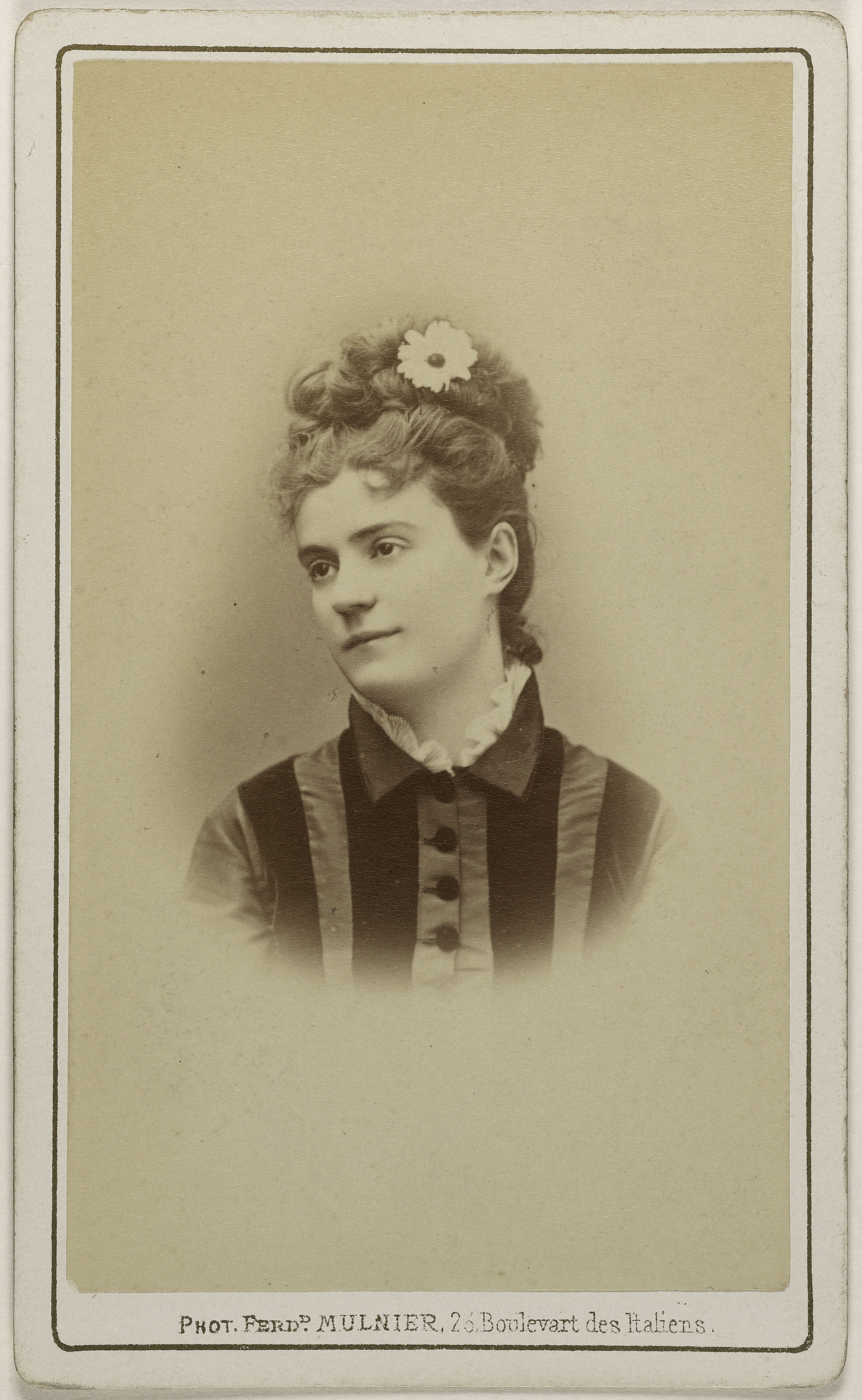 Ferdinand Mulnier, Portrait de Beer, Marie, (née Maria Bovaldi), (actrice)