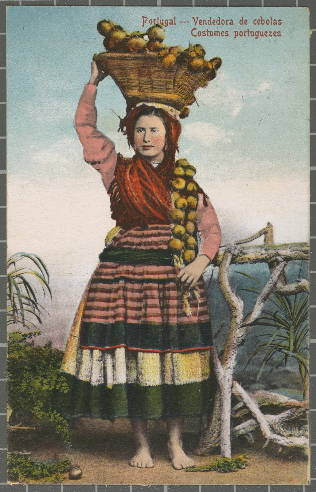 Desconegut, Portugal - Vendedora de cebollas Costumes portuguezes