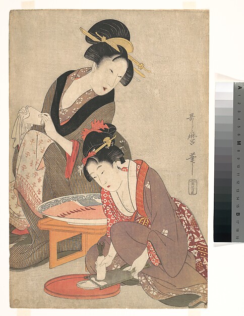 Kitagawa Utamaro, Women Preparing Sashimi