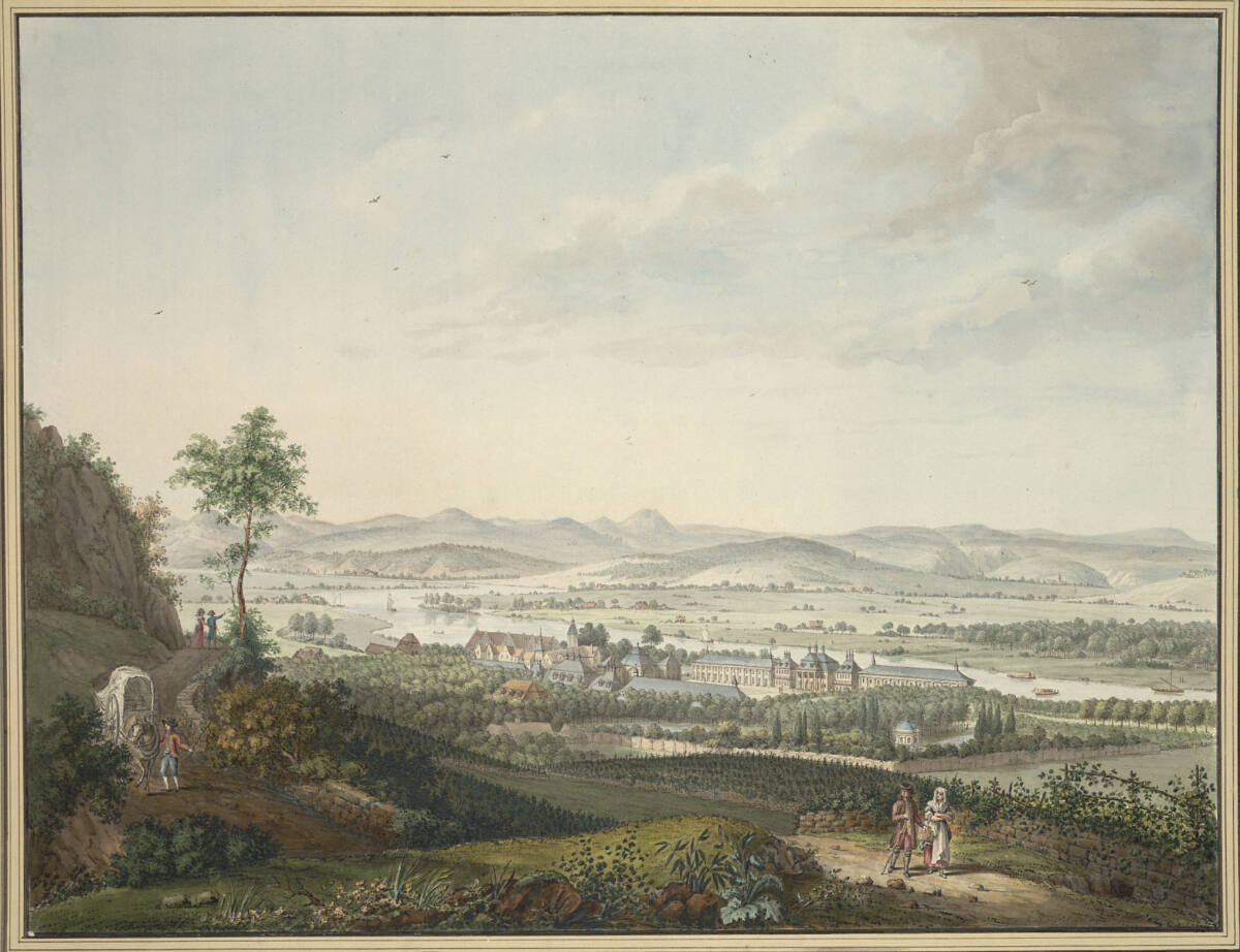 FrançoisLefèbvre, Blick auf Schloß und Park von Pillnitz bei Dresden