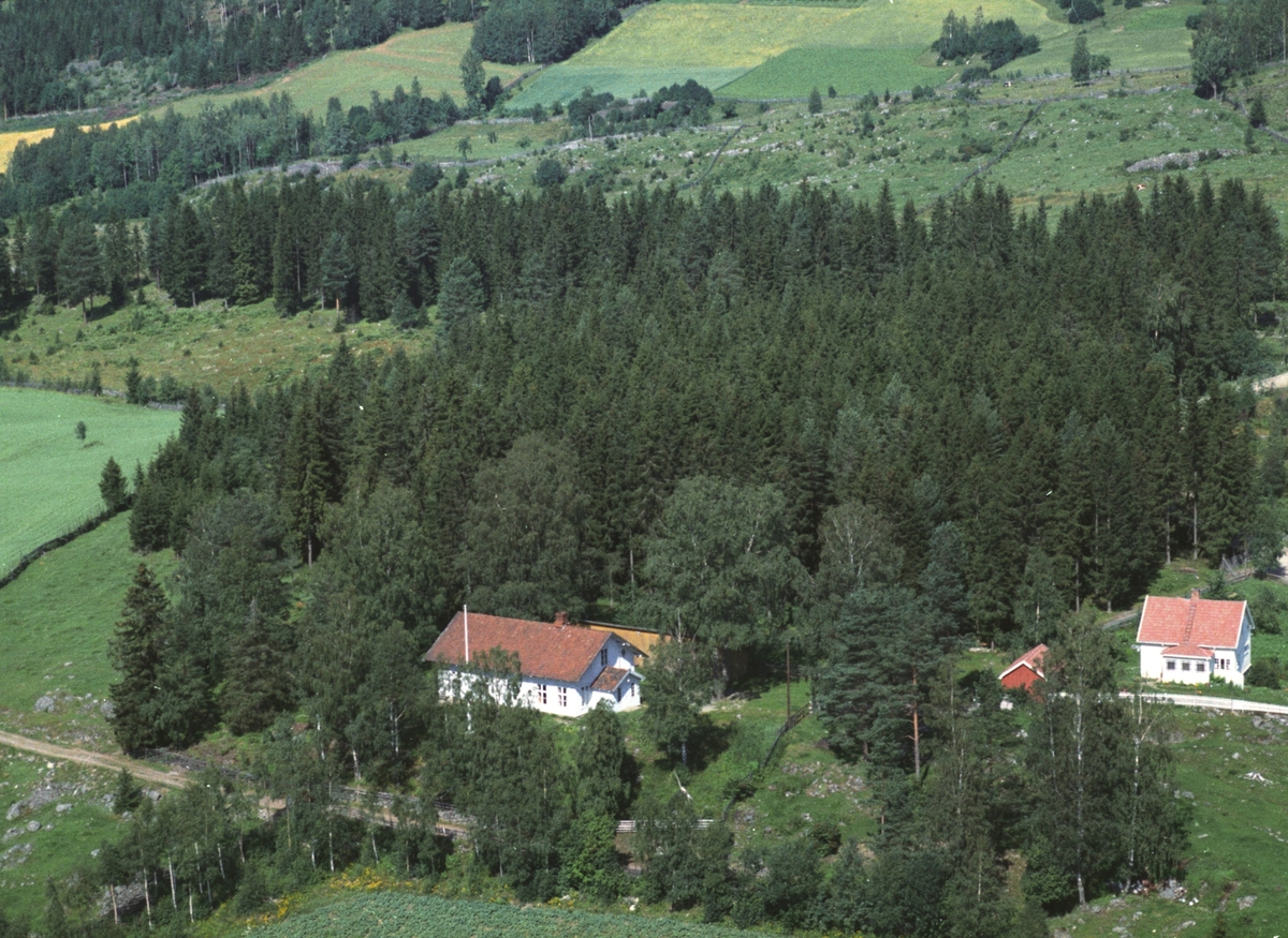 Widerøes Flyveselskap A/S, Flyfoto av Fredheim bedehus, Brøttum, Ringsaker.