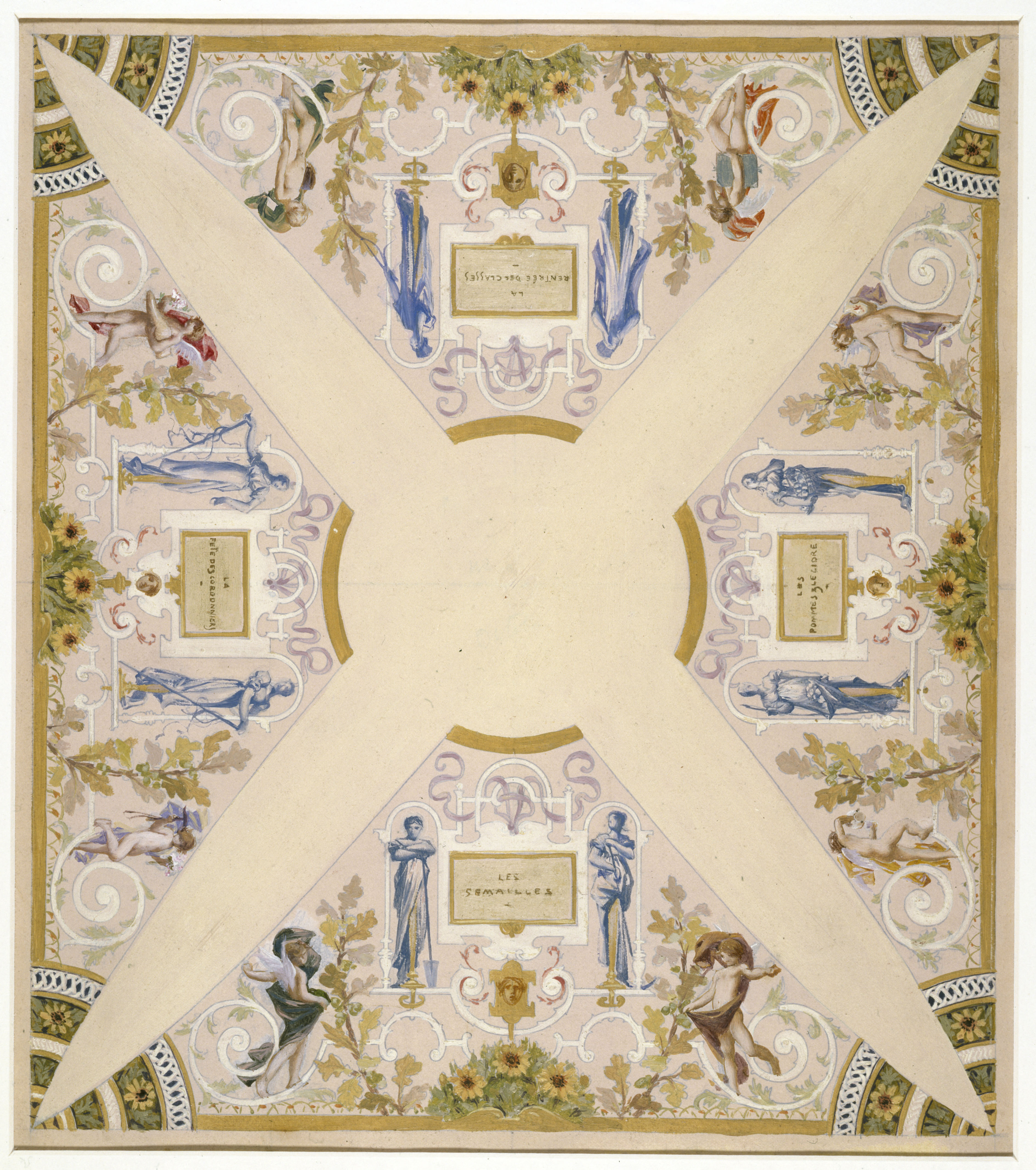 Luc-Olivier Merson, Esquisse pour l'escalier des Fêtes de l'Hôtel de Ville de Paris : Octobre