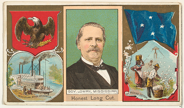 W. Duke, Sons & Co., Governor Lowry, Mississippi, from "Governors, Arms, Etc." series (N133-1), issued by Duke Sons & Co.
