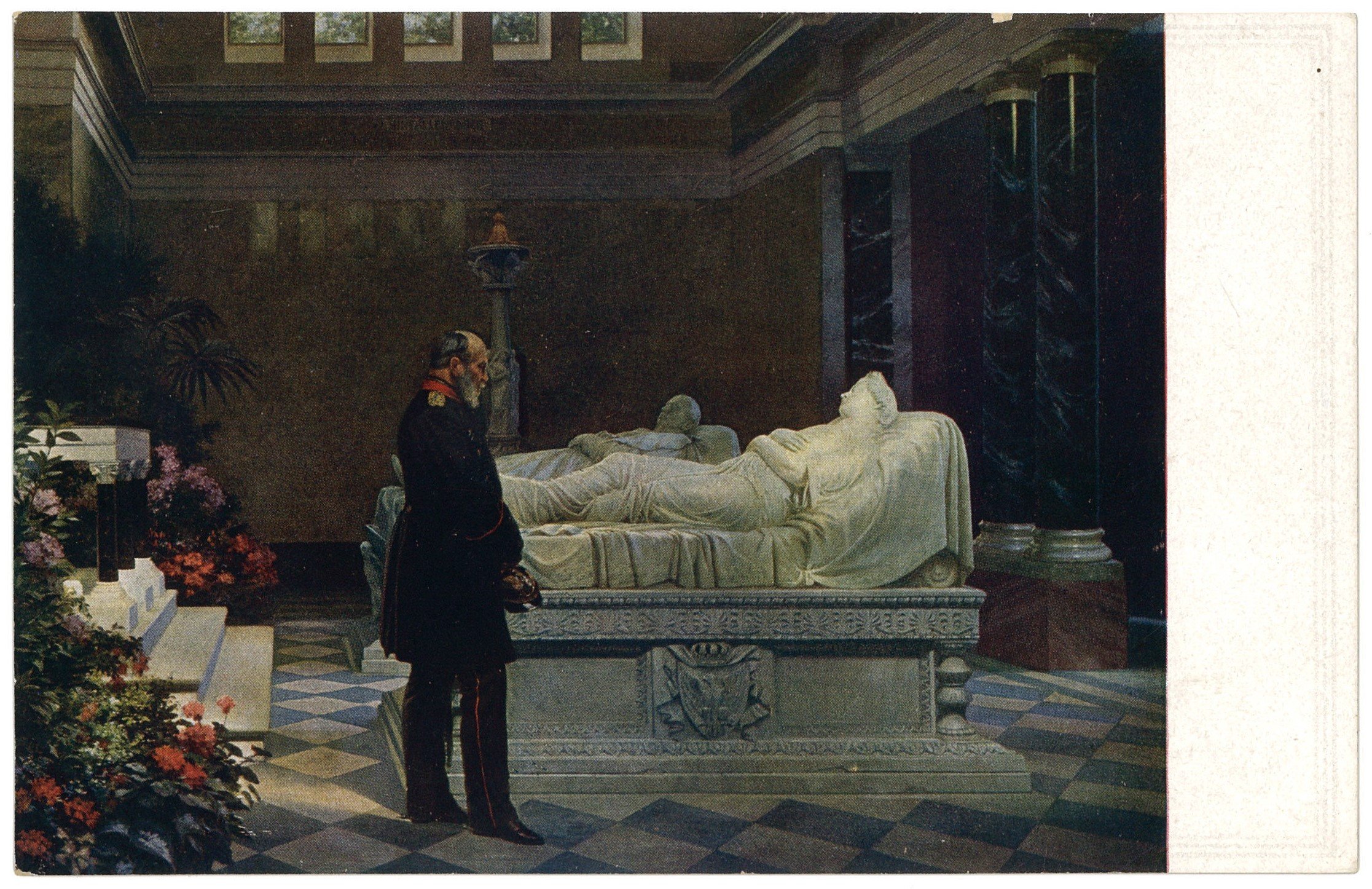 E. A. Seemann (Verlag), König Wilhelm I. am Grab seiner Eltern im Mausoleum Charlottenburg 1870 (Gemälde von Anton von Werner)