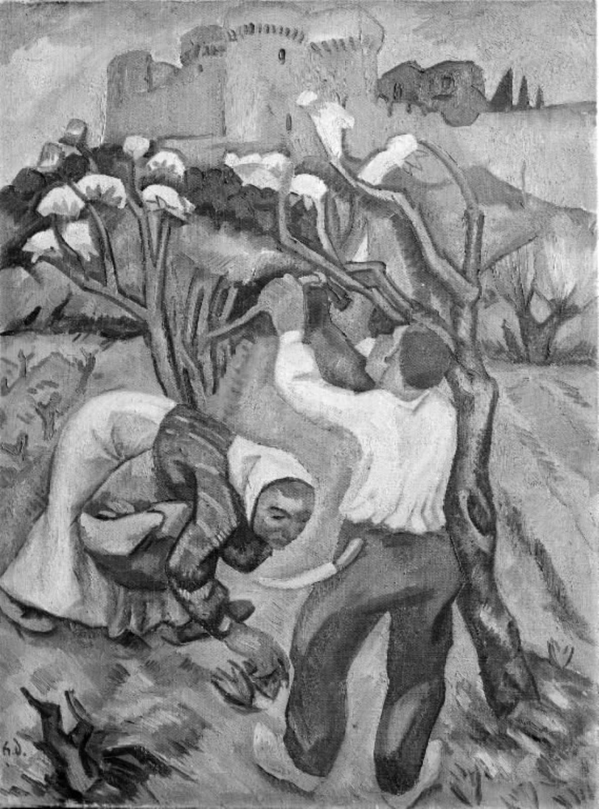 Henri Doucet, Paysan taillant un arbre en fleurs