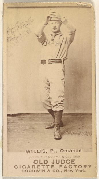 Goodwin & Company, Willis, Pitcher, Omaha Omahogs/ Lambs, from the Old Judge series (N172) for Old Judge Cigarettes