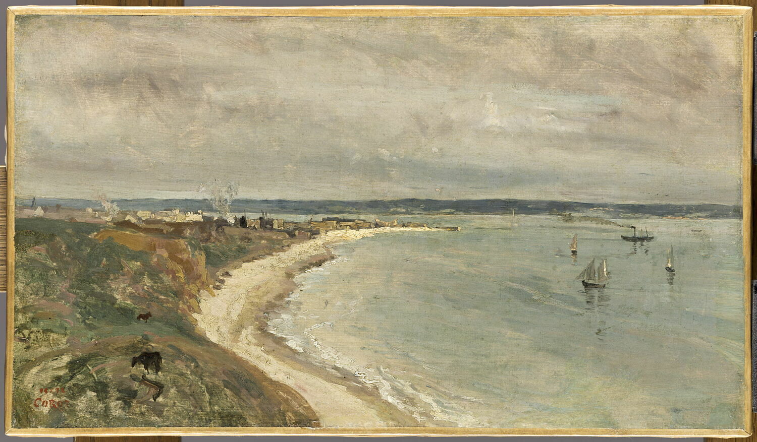Jean-Baptiste Camille Corot, La mer vu du haut des falaises