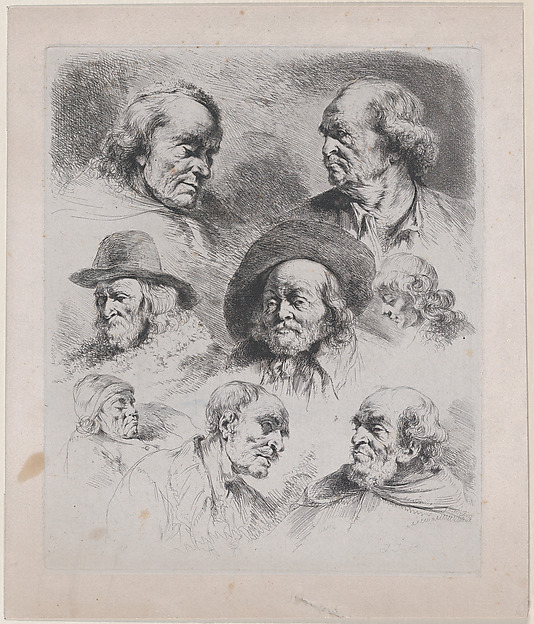 Jean Jacques de Boissieu, Study of Eight Heads