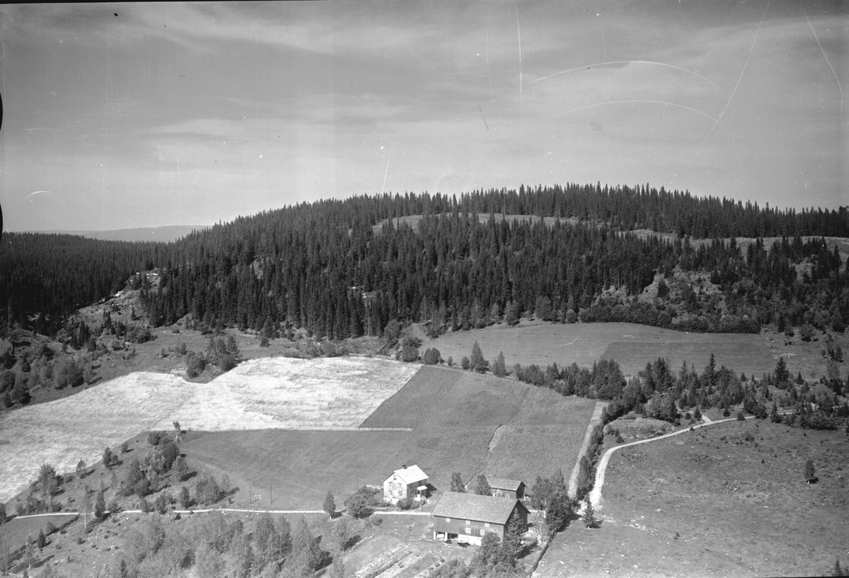 Anno Domkirkeodden, Flyfoto av Rustad gard, Veldre, Ringsaker.