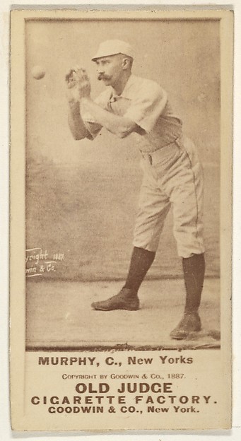 Goodwin & Company, Patrick J. Murphy, Catcher, New York, from the Old Judge series (N172) for Old Judge Cigarettes
