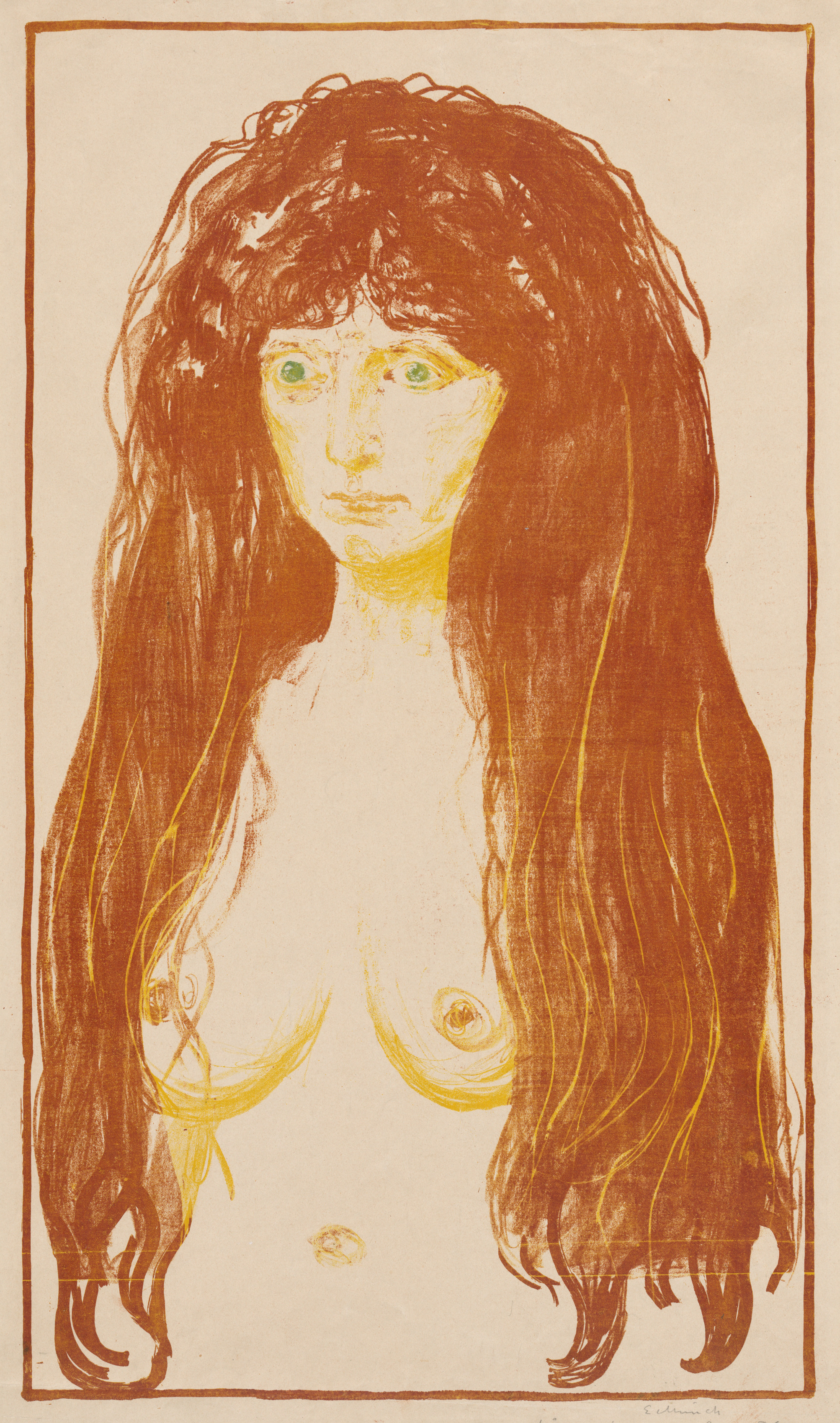 Edvard Munch, Woman with Red Hair and Green Eyes (The Sin)