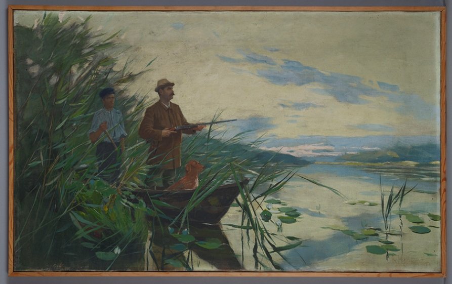 Karl Hagemeister, Auf Entenjagd, um 1896