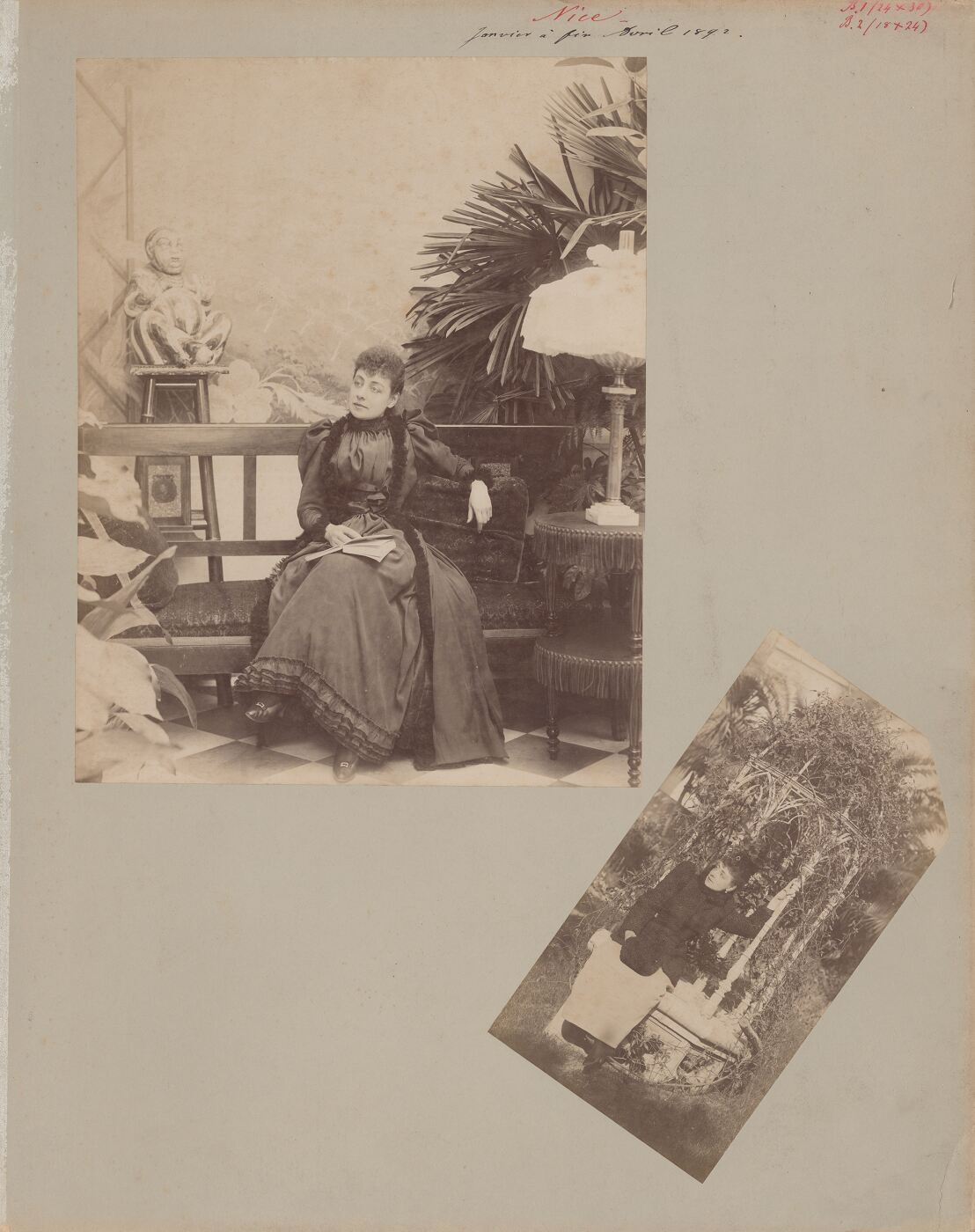 Benediktas Henrikas Tiškevičius, Kartono lakštas su dviem Benedikto Henriko Tiškevičiaus fotografijomis ("Nica")
