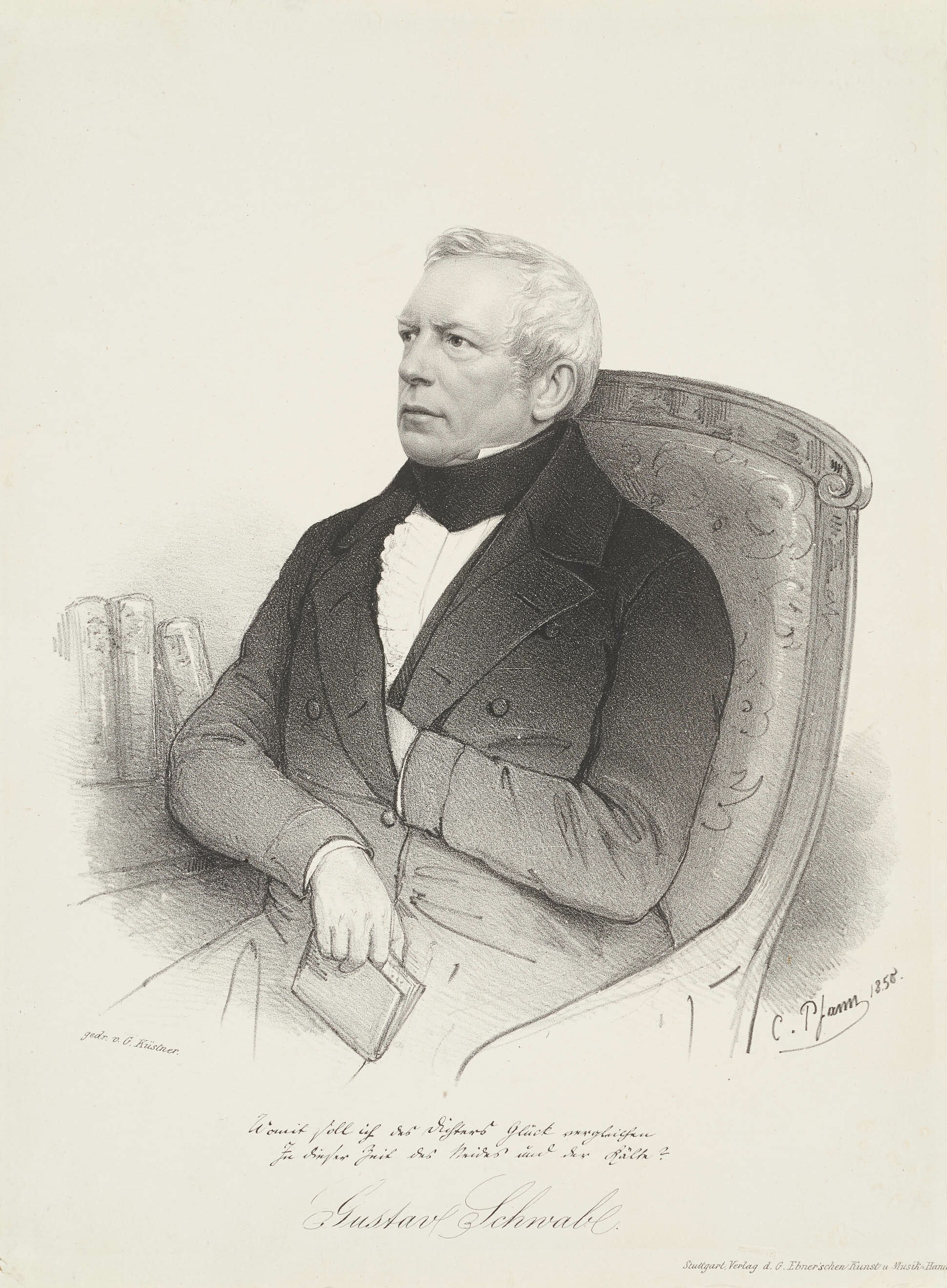 Gottfried Küstner, Bildnis Gustav Schwab