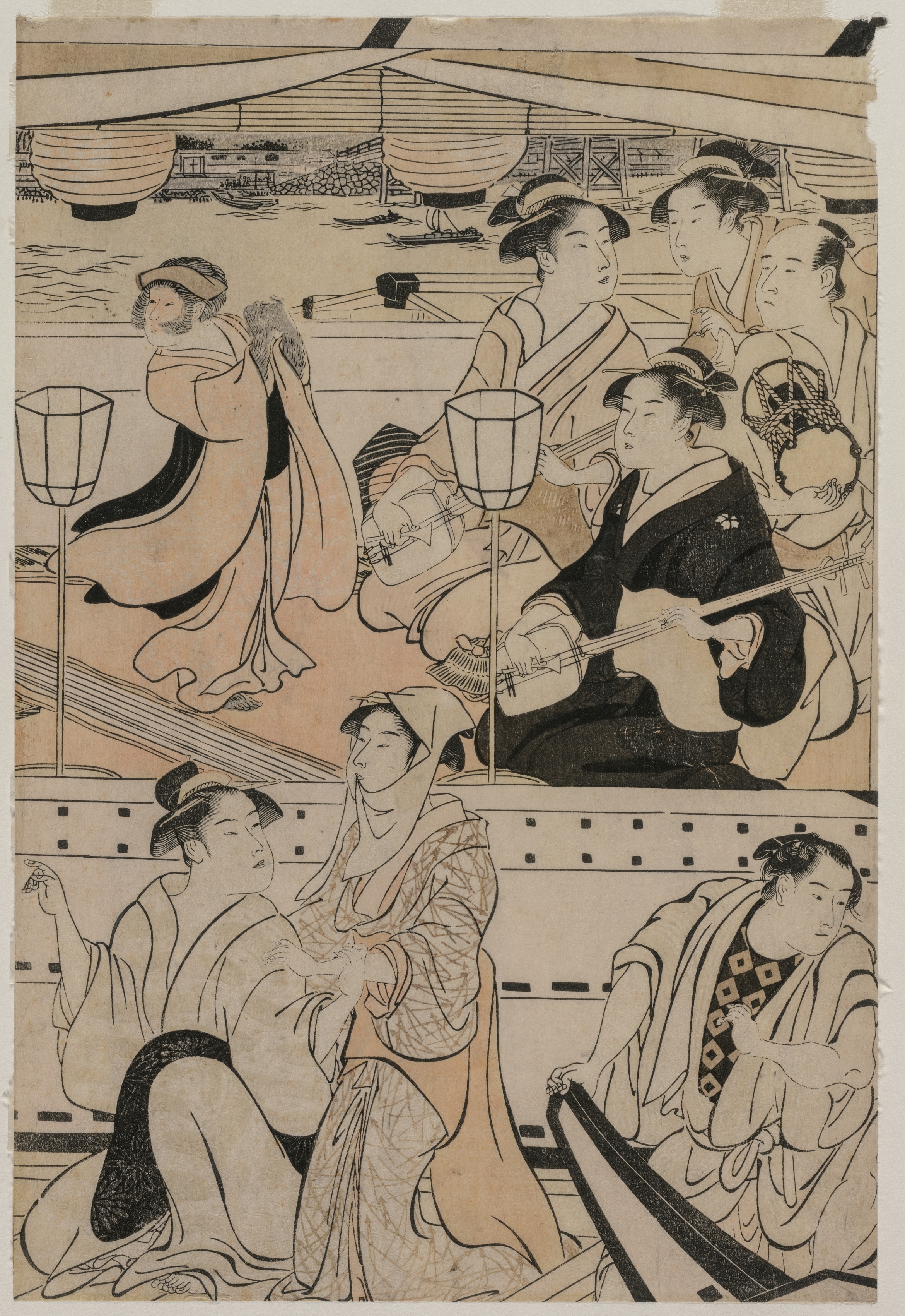 Torii Kiyonaga, Boating Party on the Sumida River