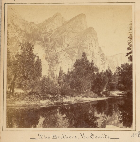 Carleton Watkins, Pompompasos, of the Three Brothers, 4480 feet.