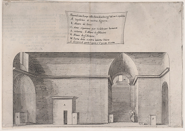 Jacques Callot, Plate 34, from "Trattato delle Piante & Immagini de Sacri Edifizi di Terra Santa" (Treatise of the Plans & Images of the Sacred Buildings of the Holy Land)