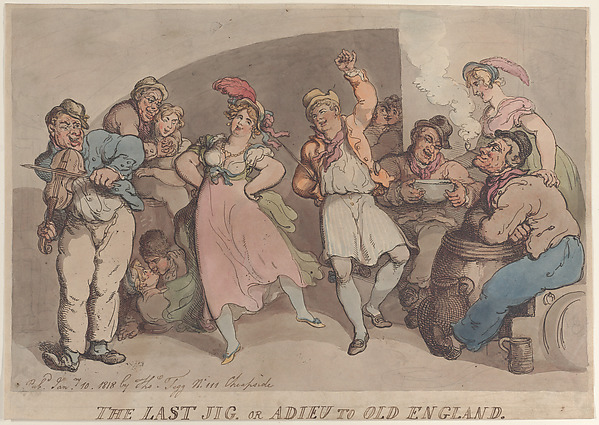 Thomas Rowlandson, The Last Jig or Adieu to Old England