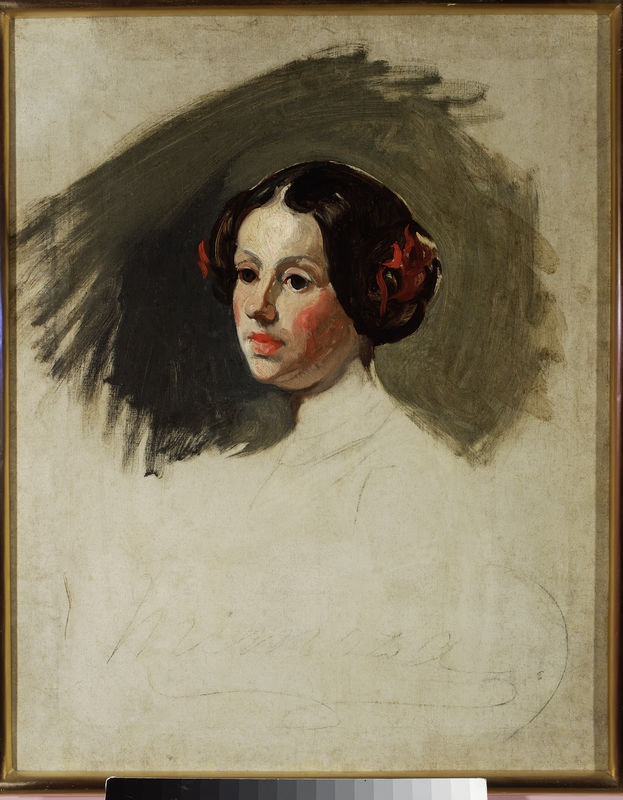 Piotr Michałowski, Portrait of a young woman, study