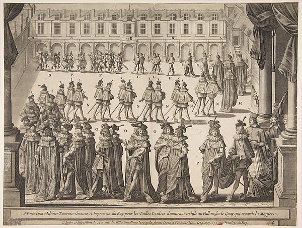 Abraham Bosse, Order of the Chevaliers Marching at Fontainebleau in May 1633