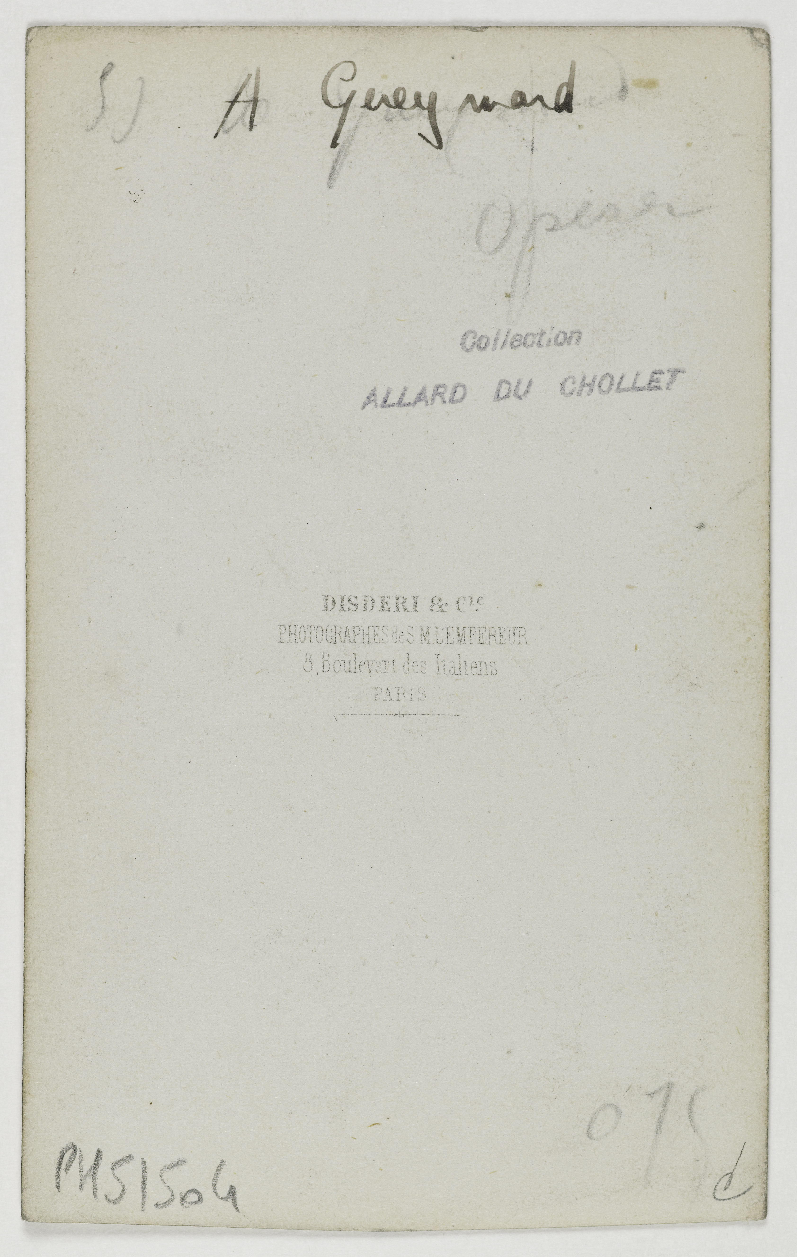 Disderi & Cie, Portrait de Louis Gueymard, (1822-1880), ténor