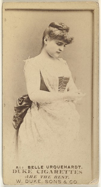 W. Duke, Sons & Co., Card Number 511, Belle Urquehardt, from the Actors and Actresses series (N145-7) issued by Duke Sons & Co. to promote Duke Cigarettes
