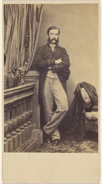 Unknown, [Unidentified man with moustache & muttonchops, standing with arms crossed]