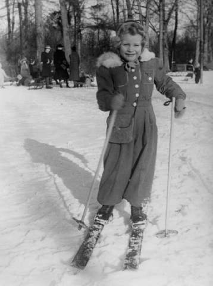 Anders Beer Wilse, Barn på ski.