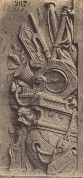 Édouard Baldus, [Maritime Trophies by Pierre Rouillard, Decoration of the Louvre, Paris]