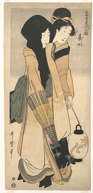 Kitagawa Utamaro, “Geisha” from the series Three Amusements of Contemporary Beauties (Tōsei bijin san’yū: Geigi)