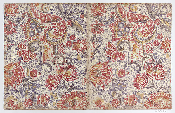 Anonymous, Book cover with overall floral and dot design