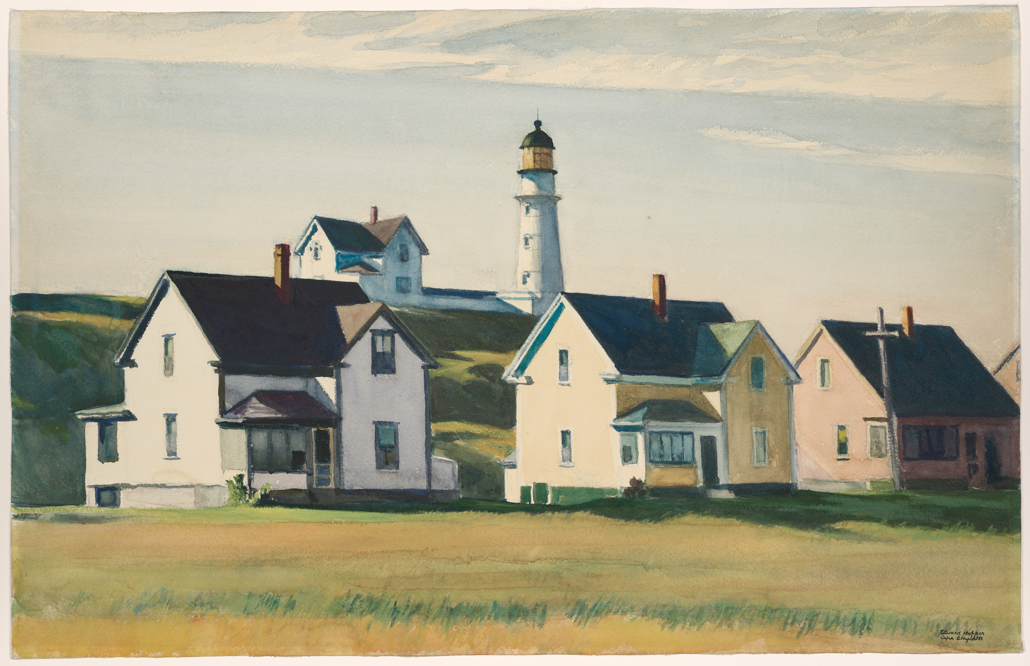 Edward Hopper, Lighthouse Village (also known as Cape Elizabeth)