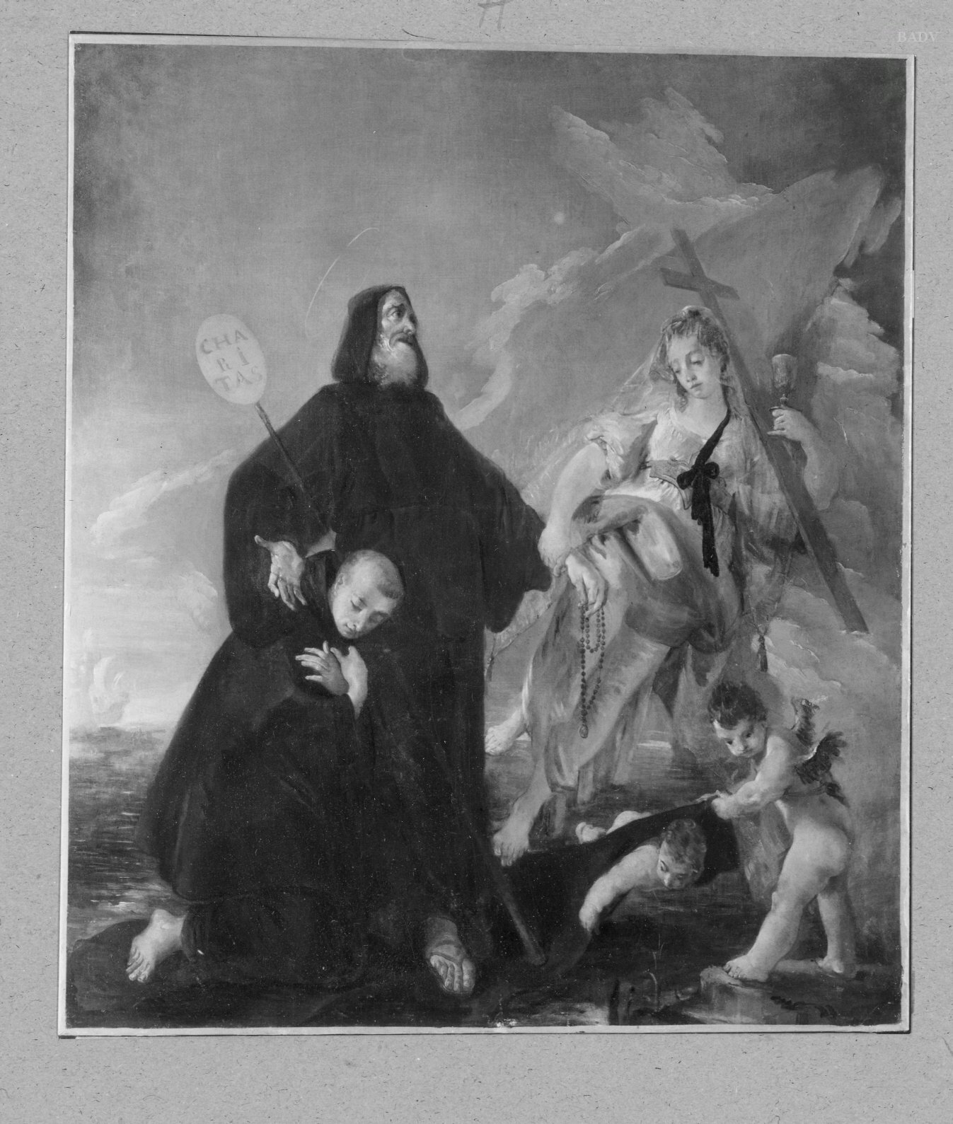 Francesco Guardi, ecstasy of two monks; Allegorie des Glaubens und der Liebe